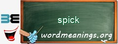 WordMeaning blackboard for spick